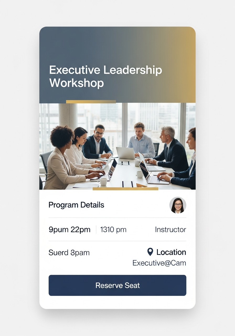 Leadership Workshop program page
